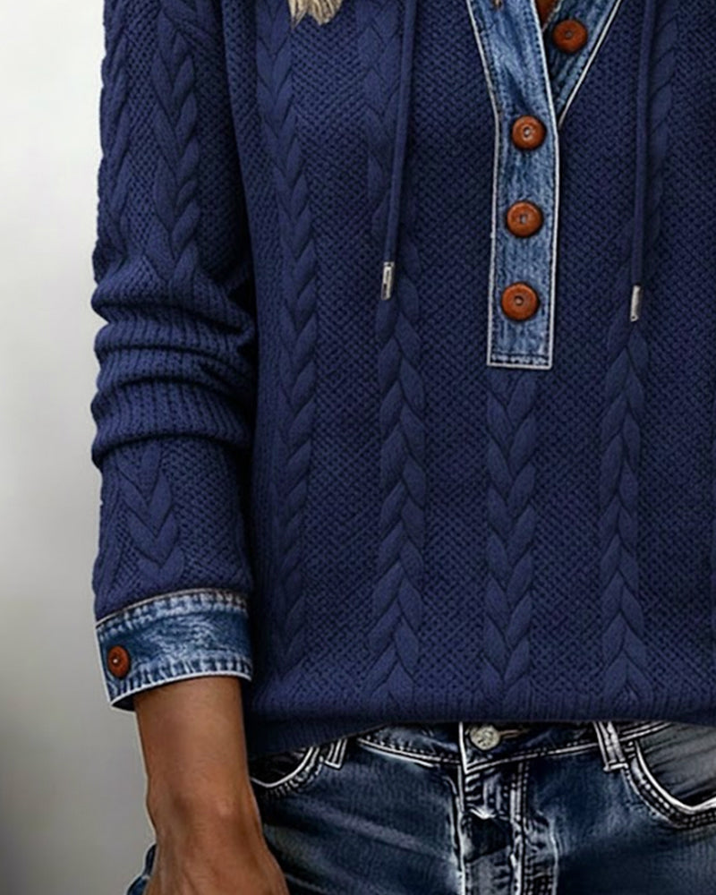 Sweat à capuche décontracté gris Jenny de Danoir Paris, vue de face, tissu confortable et style casual.