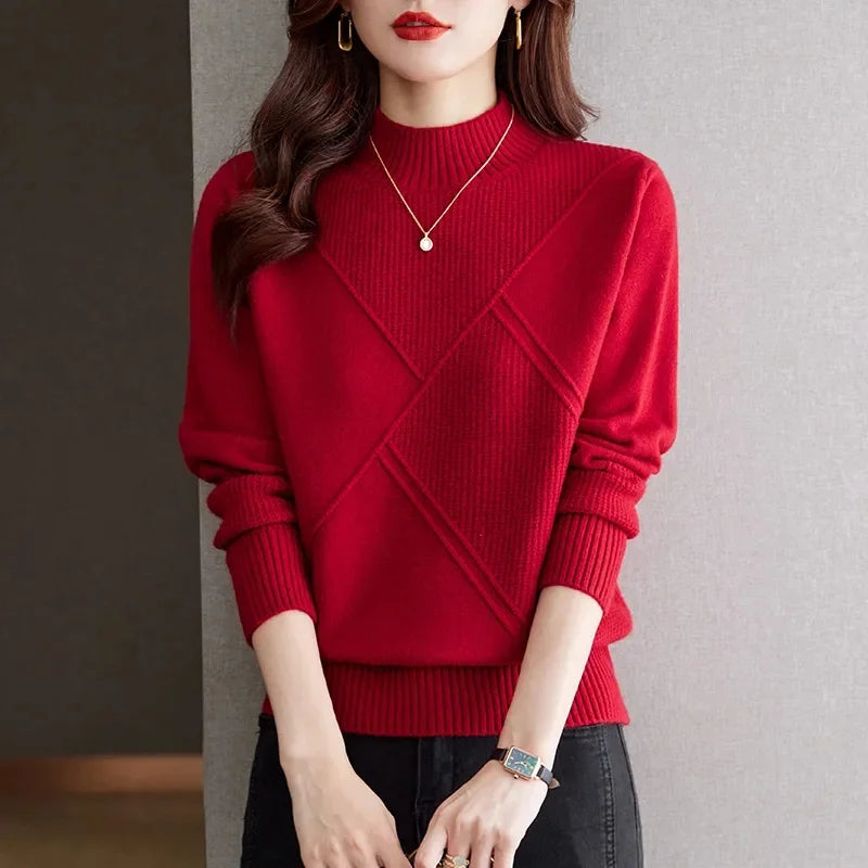 Pull en cachemire élégant Danoir Paris Lotte, couleur olive, finition sophistiquée, porté sur un modèle.