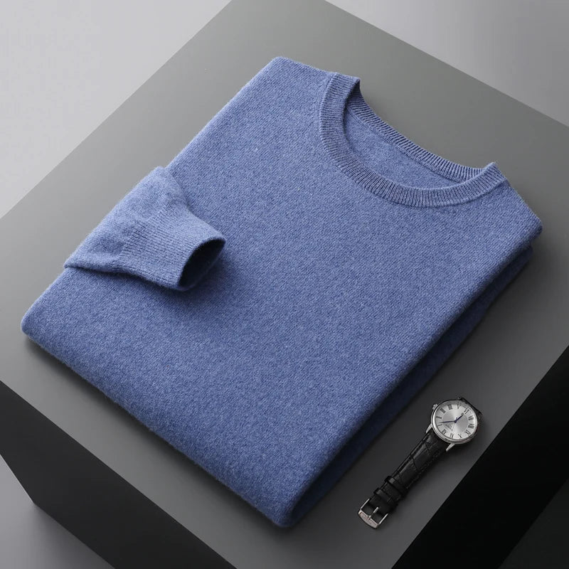 Pull en cachemire noir Danoir Paris Piero, élégant et sophistiqué, avec col rond et finition soignée.