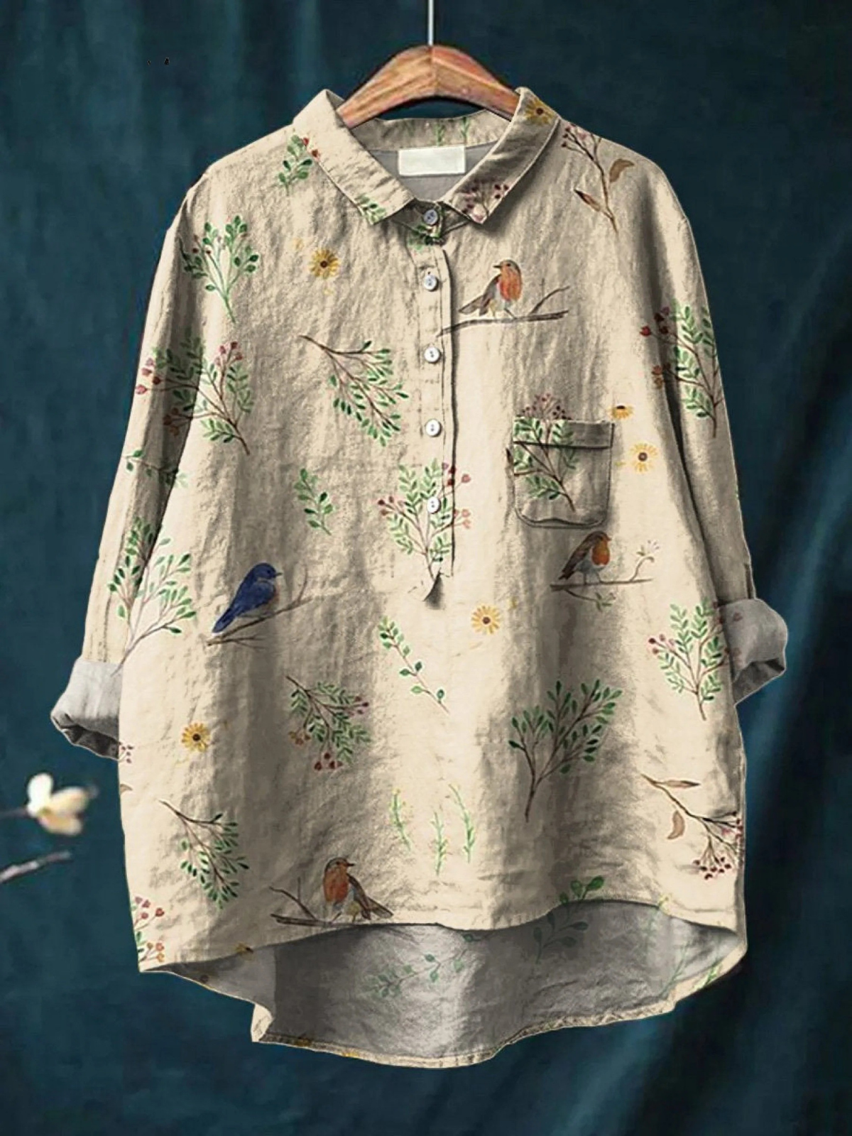 Chemise décontractée élégante Danoir Paris Alice en multicolore, tissu léger pour un style chic et décontracté.