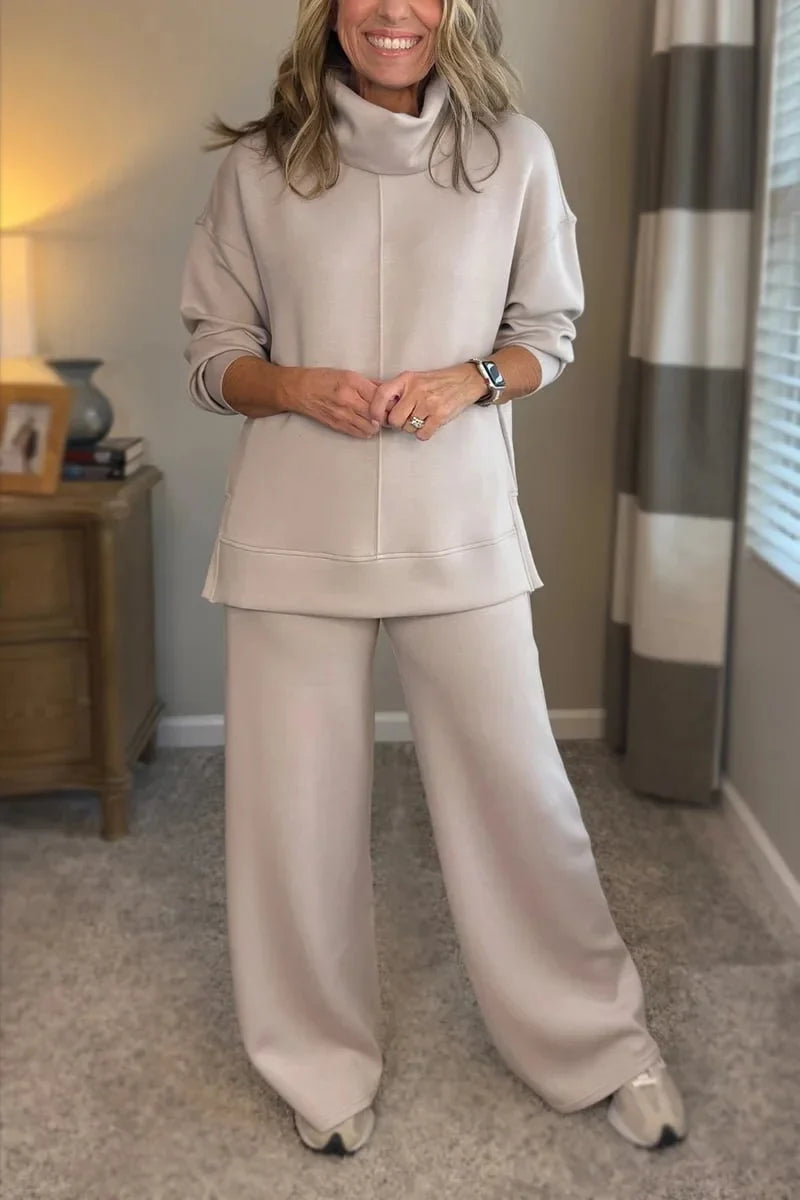 Ensemble Faiella confortable et élégant de Danoir Paris, en tissu bleu, pour un look chic et décontracté.