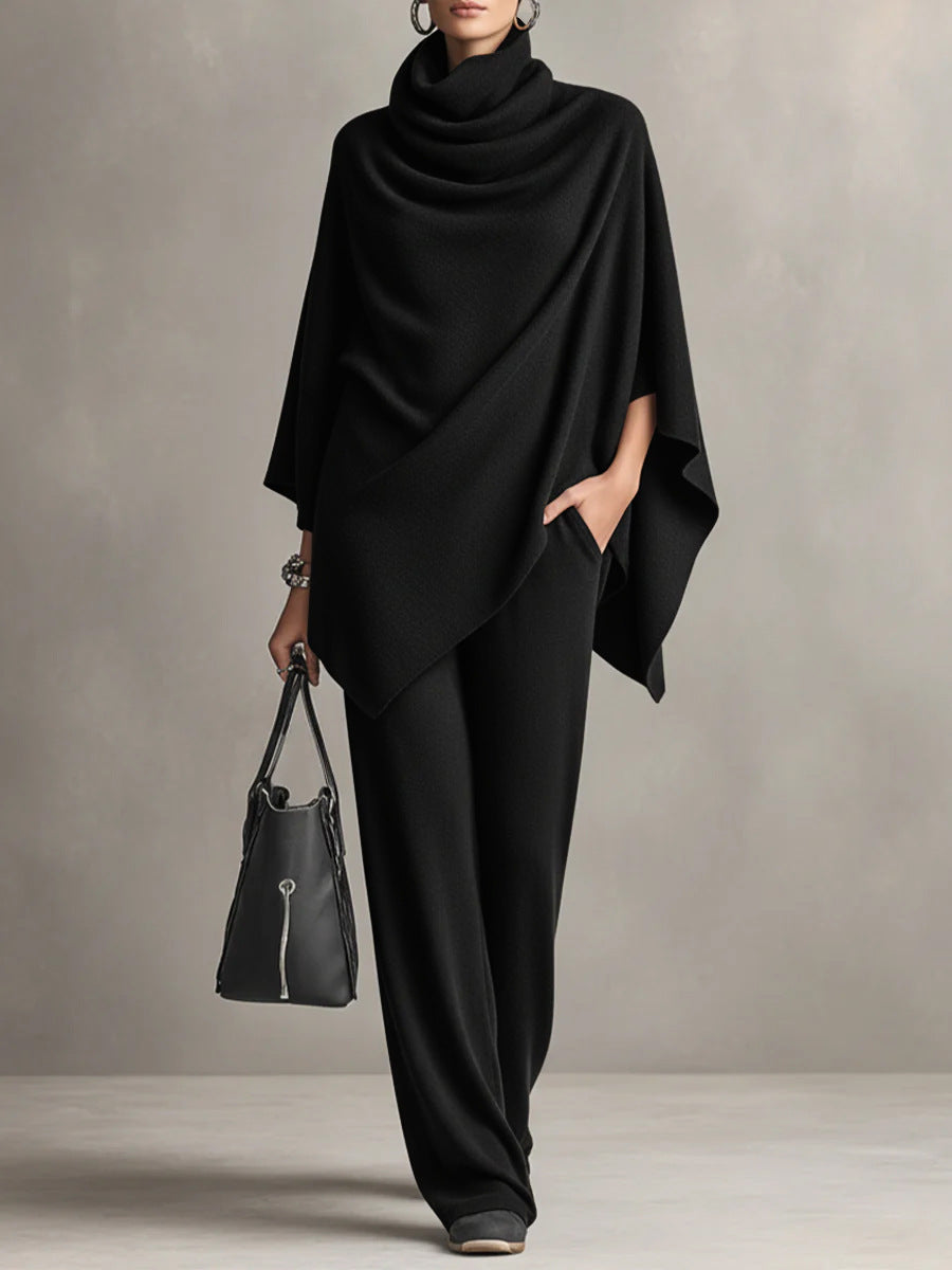 Vêtement décontracté chic Danoir Paris, modèle FR1504 Seraphine en noir, élégance et style moderne.