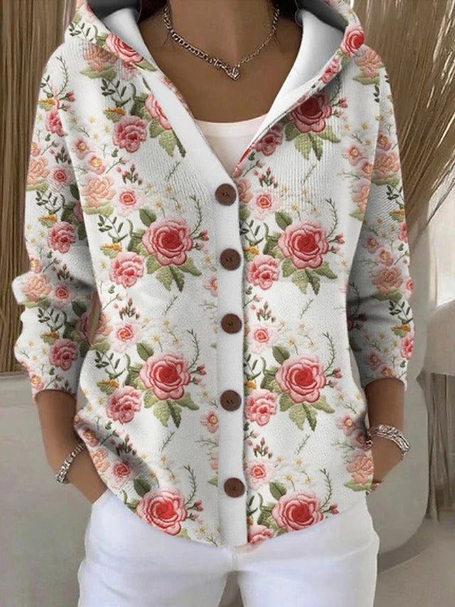 Cardigan douillet élégant Cassidy de Danoir Paris, violet, en tissu chaud et confortable pour femmes.