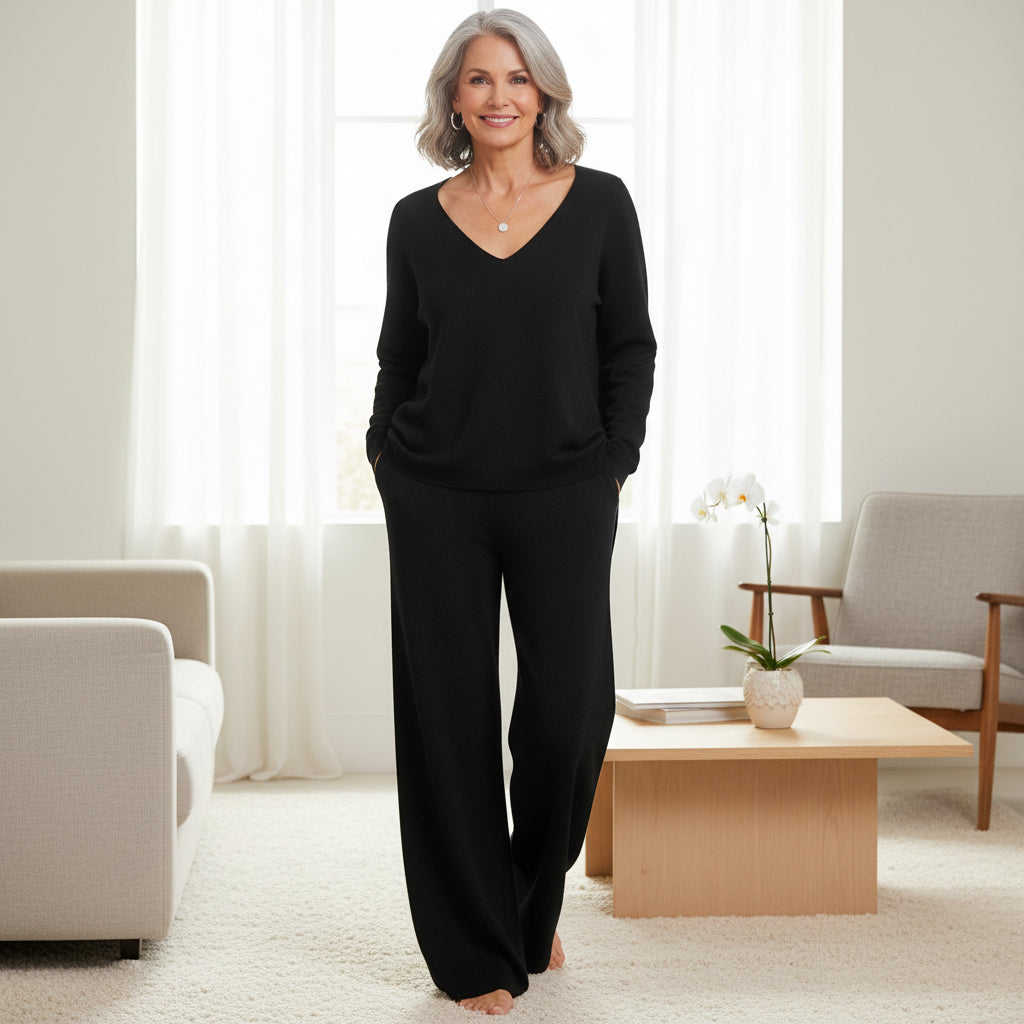 Ensemble décontracté Danoir Paris Anny, confortable, noir, pour femmes, vêtement casual, style relax et tendance.