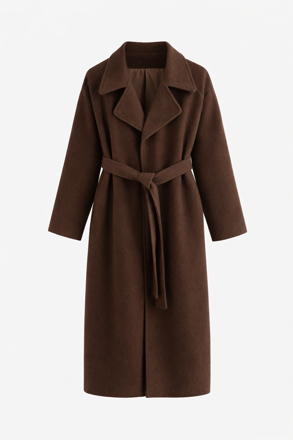 Manteau élégant pour femmes Danoir Paris, modèle Luise, beige, en tissu léger et sophistiqué, porté sur mannequin.