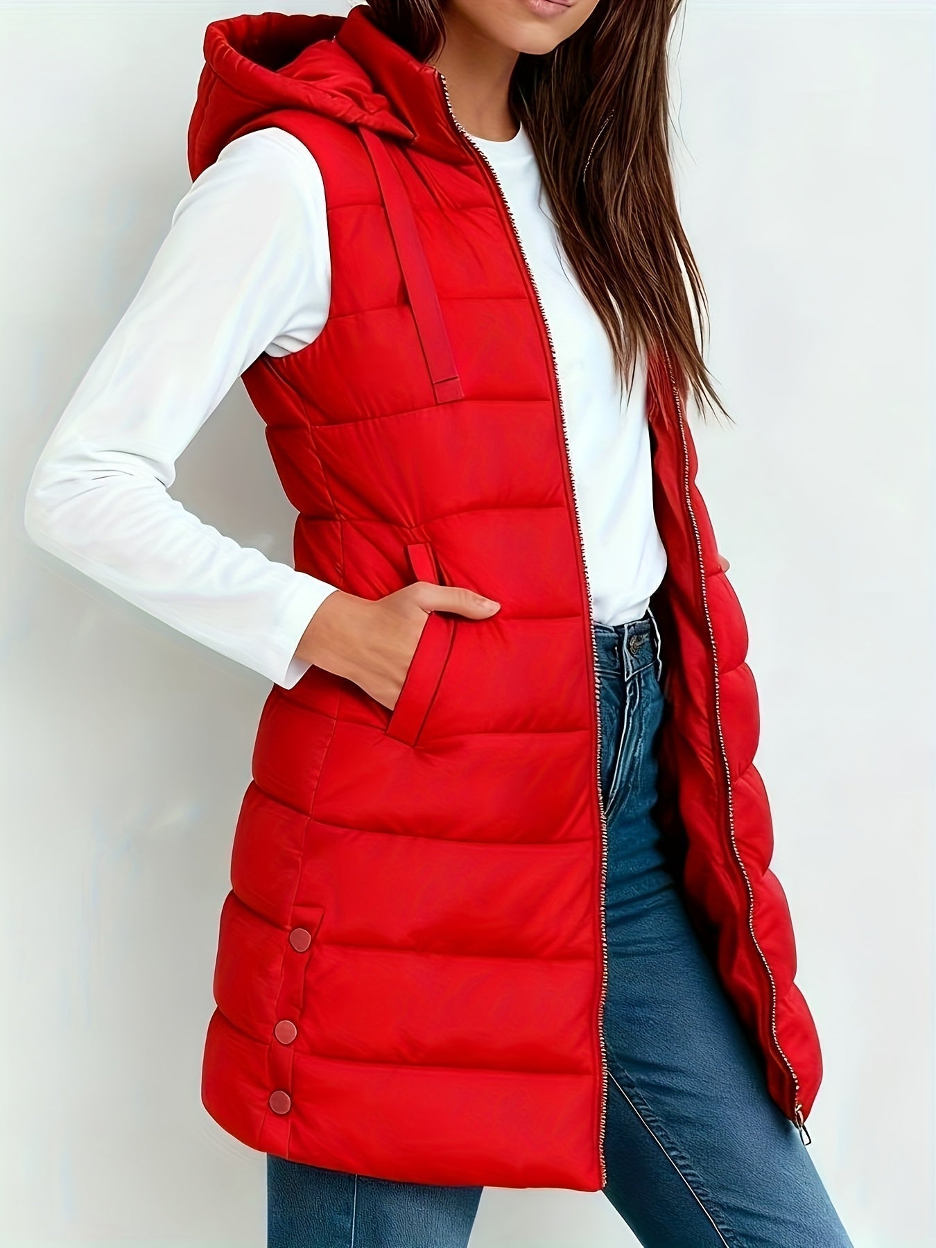Veste à capuche chic Danoir Paris Emelia, style sombre, en tissu élégant, vue de face avec capuche ajustable.