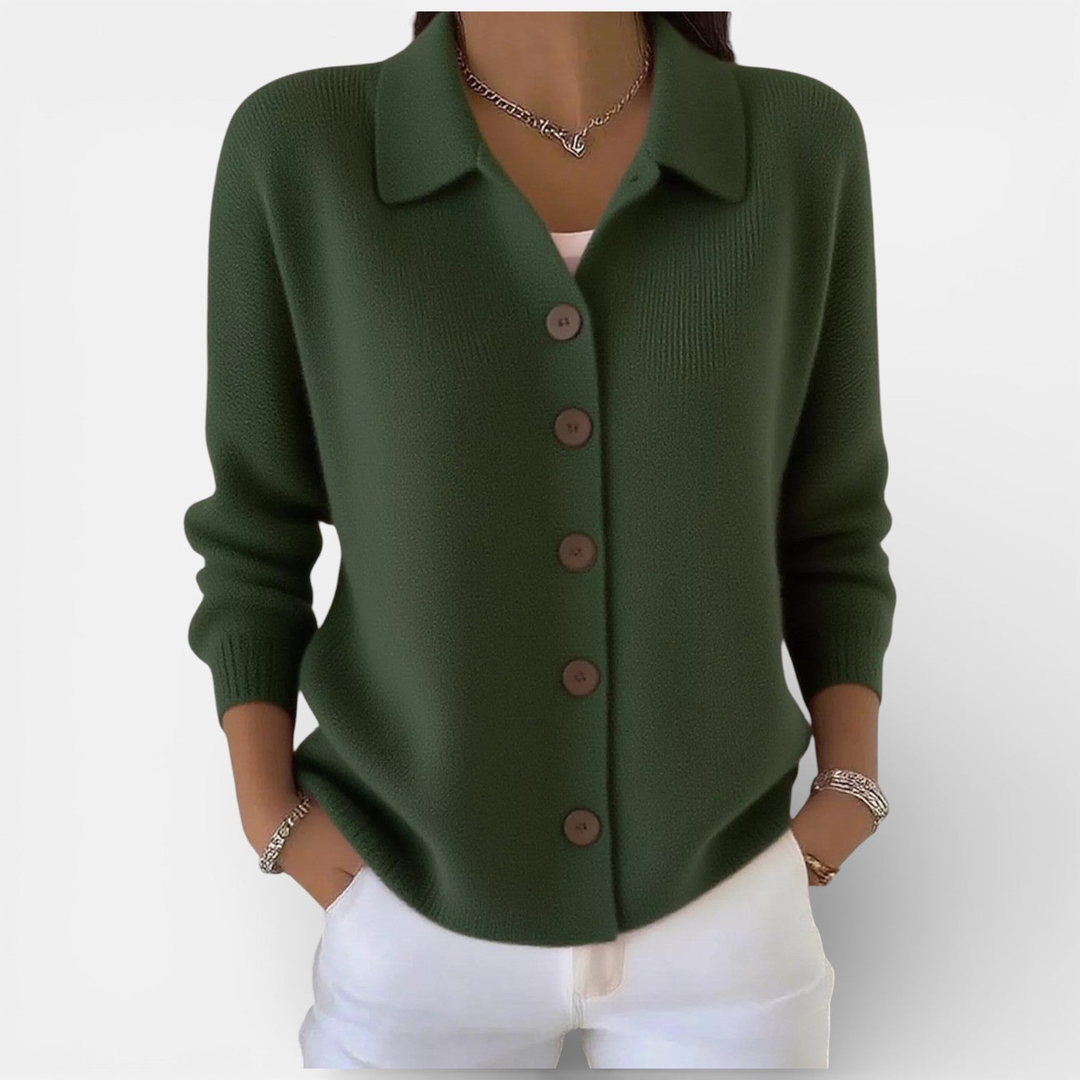 Blouse sophistiquée élégante Danoir Paris en gris et blanc, modèle Merry, vue de face avec détails du tissu et coupe.