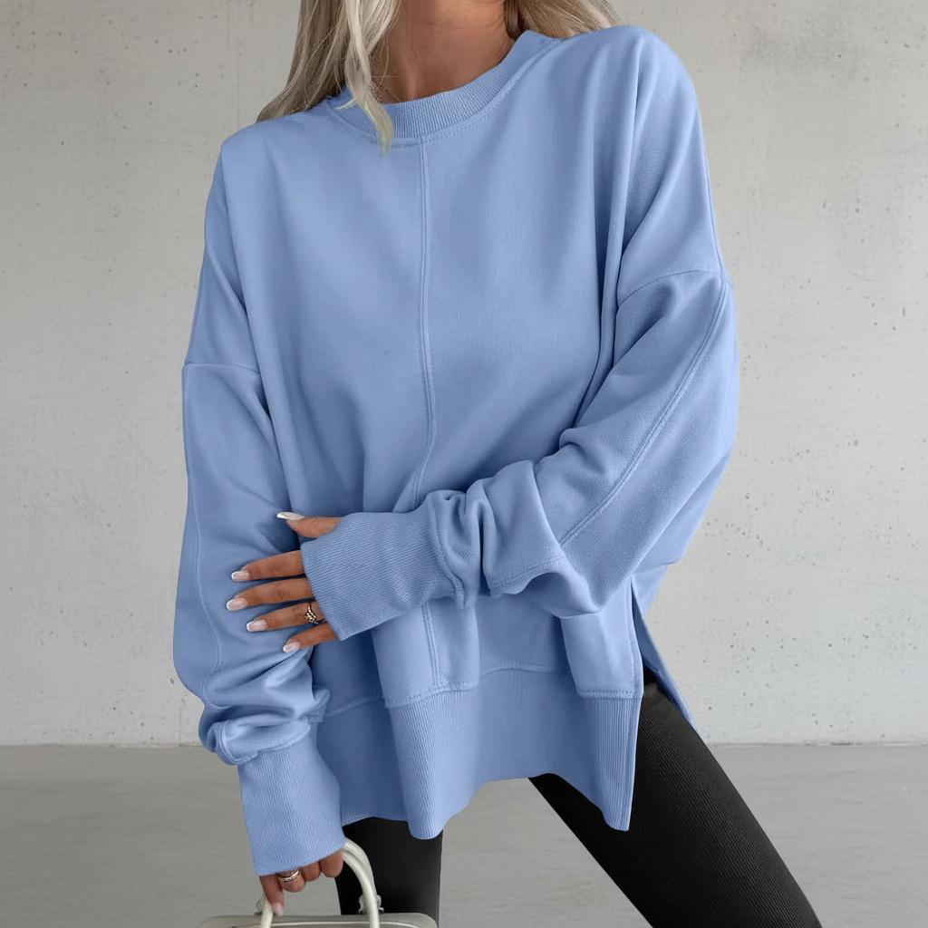 Sweat-shirt oversize confortable Danoir Paris AlpenNord avec col rond et manches longues, en tissu doux et moelleux.