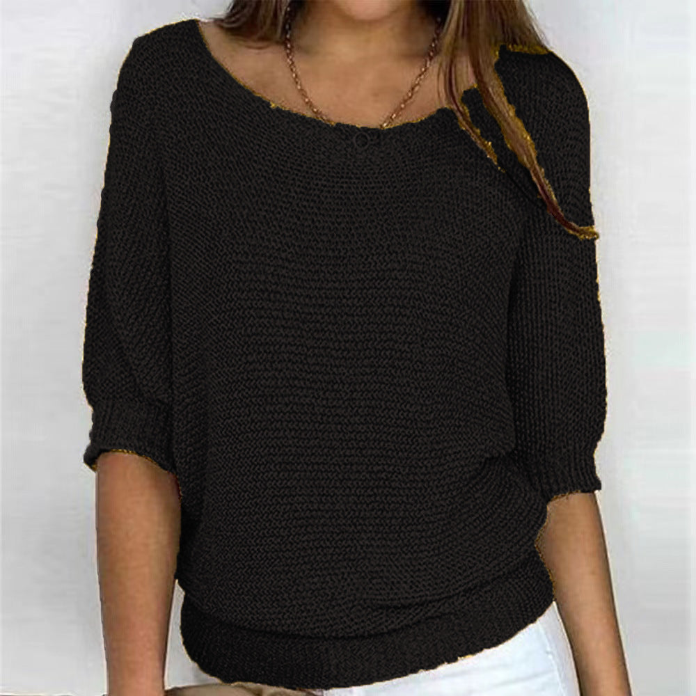 Pull élégant beige Danoir Paris Linda FR782, confortable, en tissu doux, porté en mode décontracté ou chic.