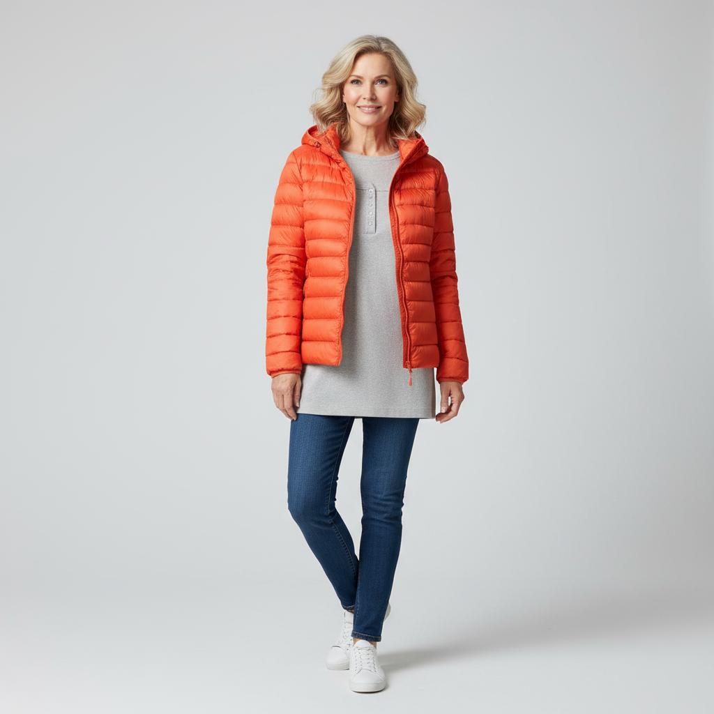 Veste élégante et légère Karen de Danoir Paris en champagne, vue de face, tissu fluide et finition soignée.