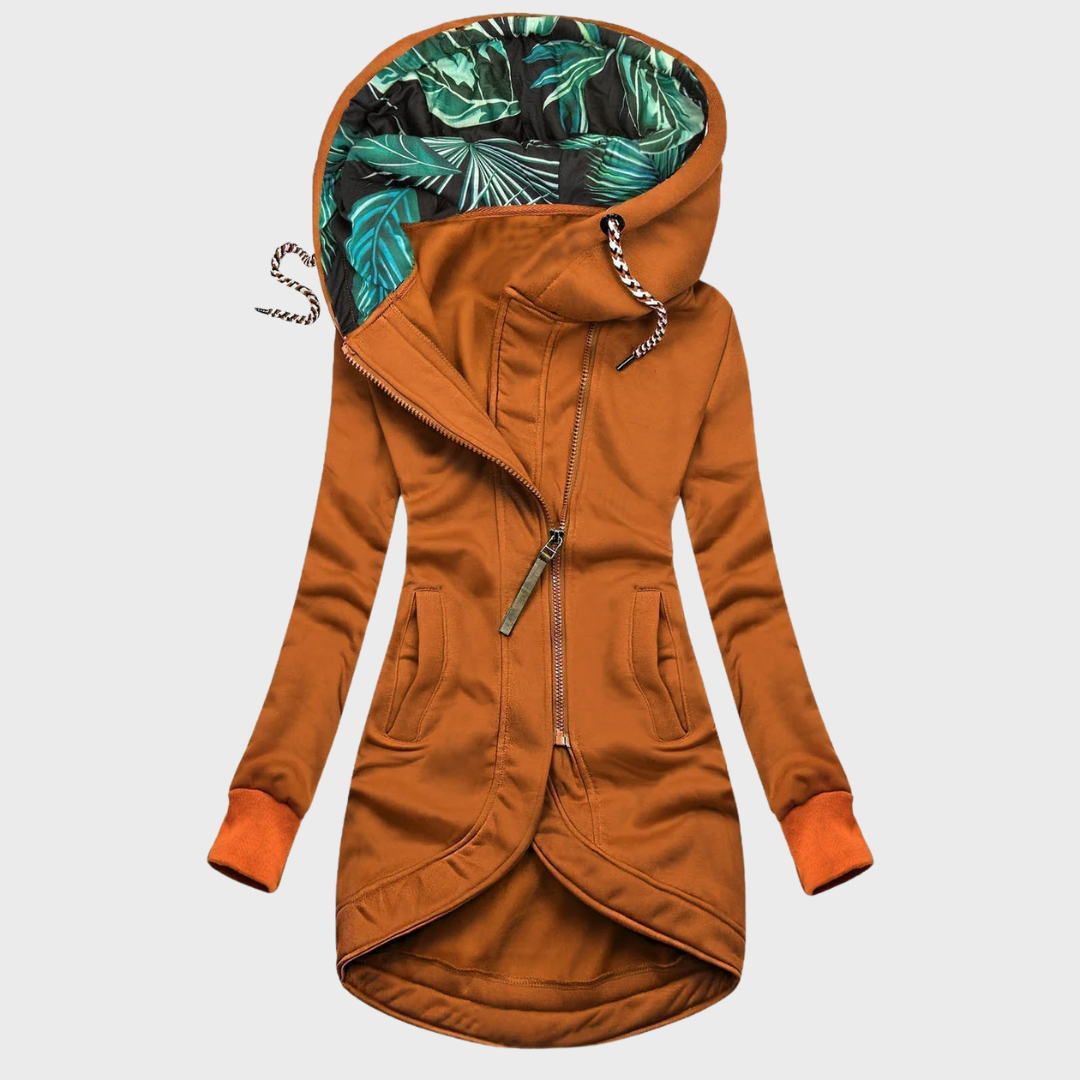Veste d'hiver élégante FR870 de Danoir Paris en noir, design chic et chaud pour femmes.