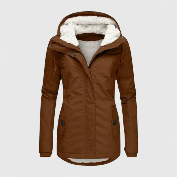 Manteau chic et confortable Juliandra de Danoir Paris, en bleu, taille S, avec coupe élégante et détails mode.