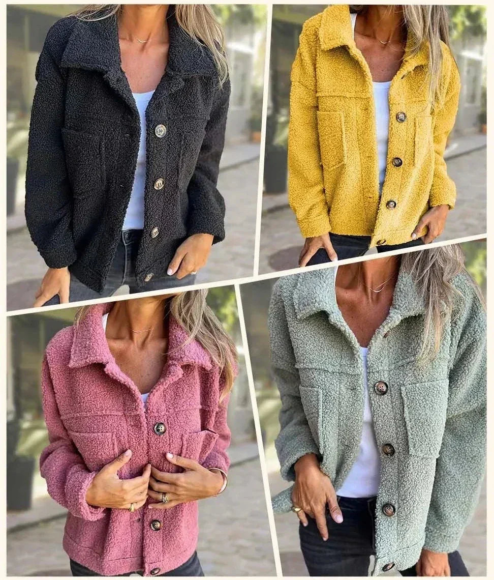 Veste élégante et confortable FR904 de Danoir Paris en rose, tissu doux, coupe moderne, portée décontractée.