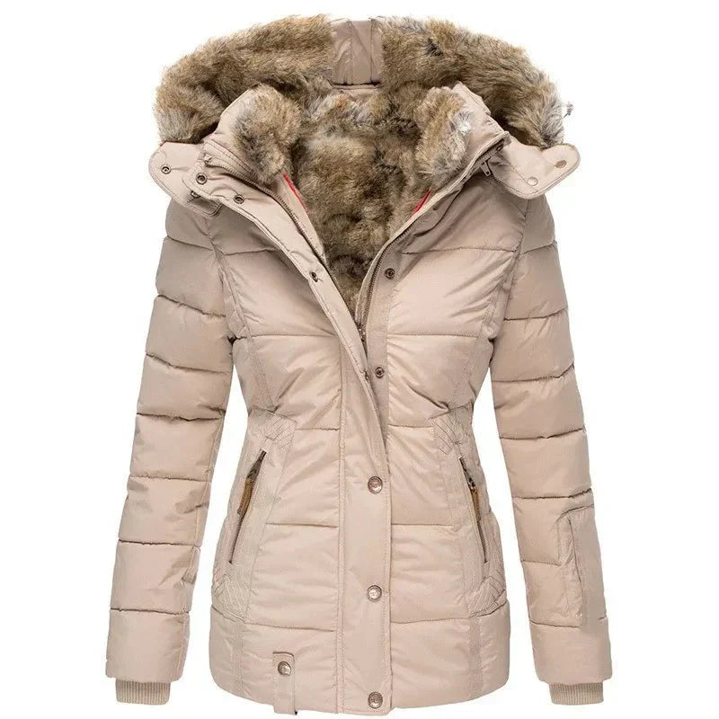 Veste hivernale élégante Celinda de Danoir Paris en noir, coupe classique et détails sophistiqués, parfaite pour l'hiver.