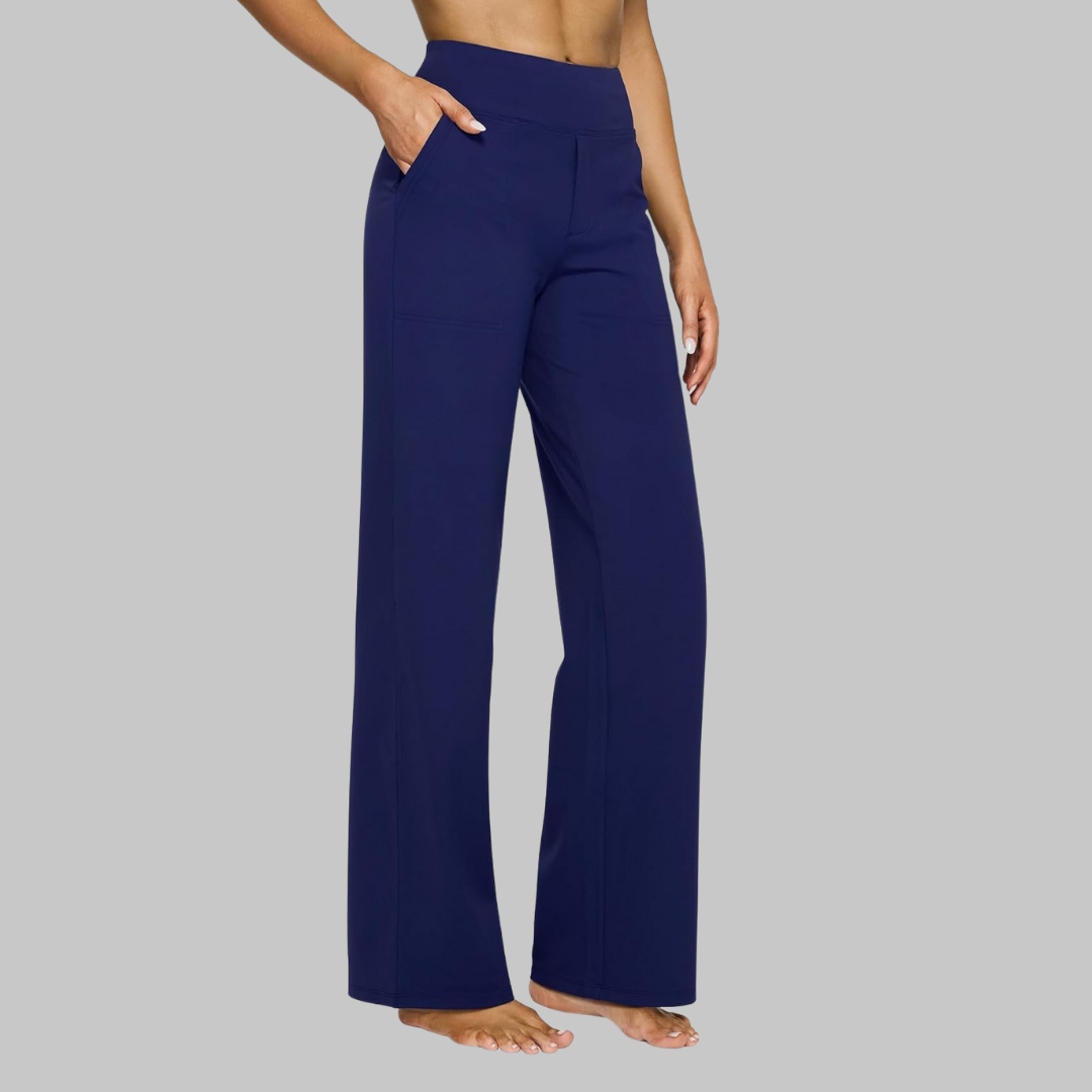 Pantalon stretch confortable Enora FR950 de Danoir Paris, coupe taupe, tissu doux et extensible, parfait pour un style décontracté.