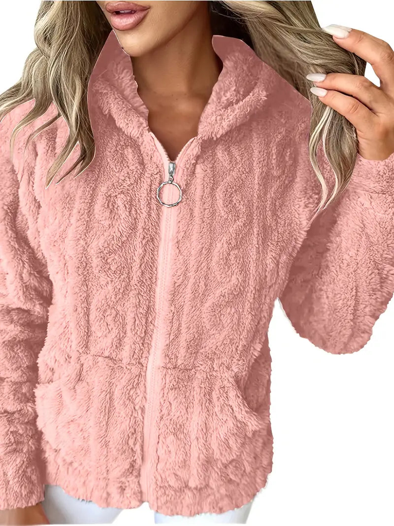 Sweat doux et moderne Ganka FR964 de Danoir Paris en violet, vue de face, tissu confortable et style décontracté.
