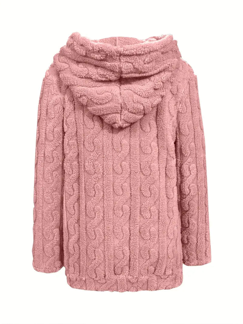 Sweat doux et moderne Ganka de Danoir Paris en violet, style décontracté, pour femme, portant un vêtement confortable.