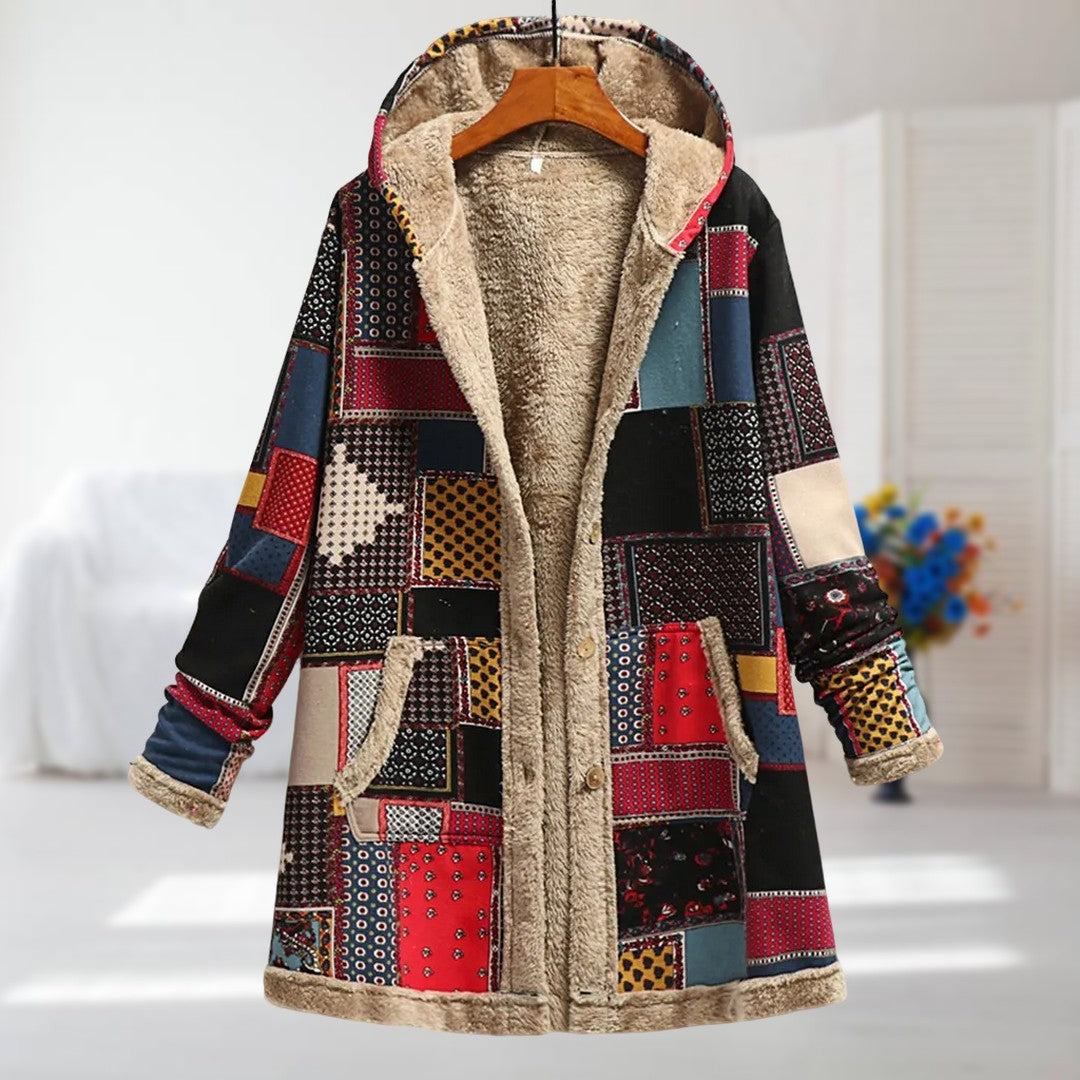 Veste chic et douillette Danoir Paris FR967 beige, coupe élégante, tissu doux, style moderne pour femmes.