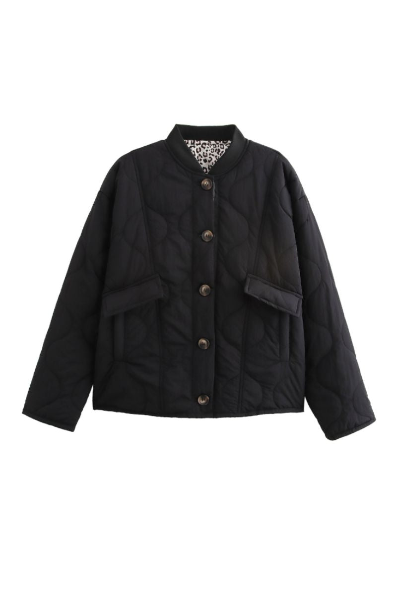 Veste matelassée verte sauge Noemi™ de Danoir Paris, style moderne, vue de face avec col et fermeture zippée visible.