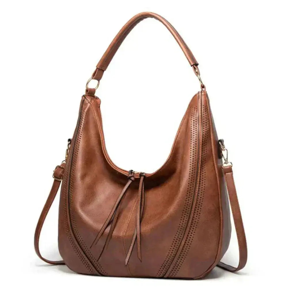 Sac vintage Danoir Paris Anya en gris, sac à main intemporel et polyvalent avec design élégant et classique.