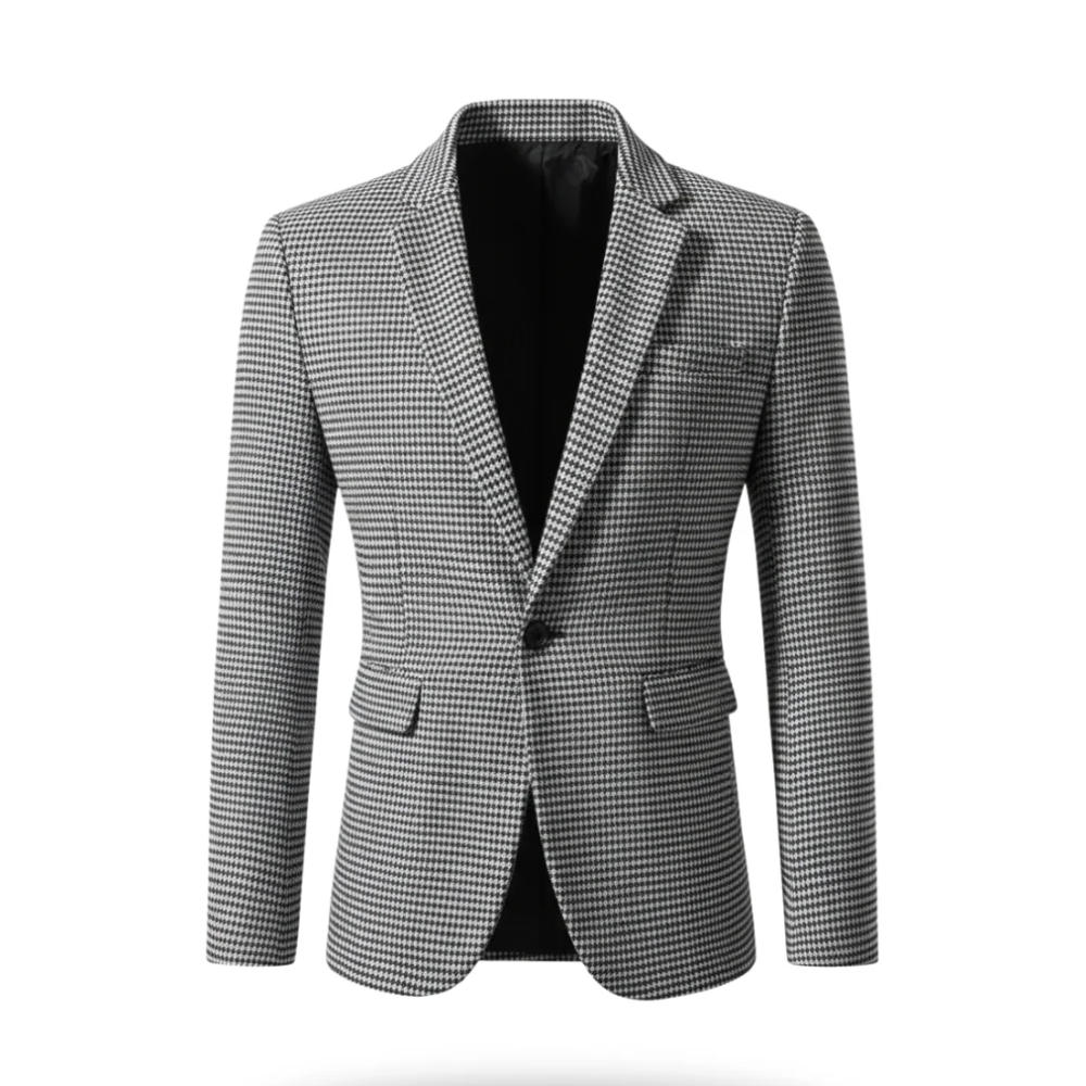 Veste blazer homme sur mesure Danoir Paris en gris foncé, élégante et ajustée, pour un style sophistiqué et personnalisé.