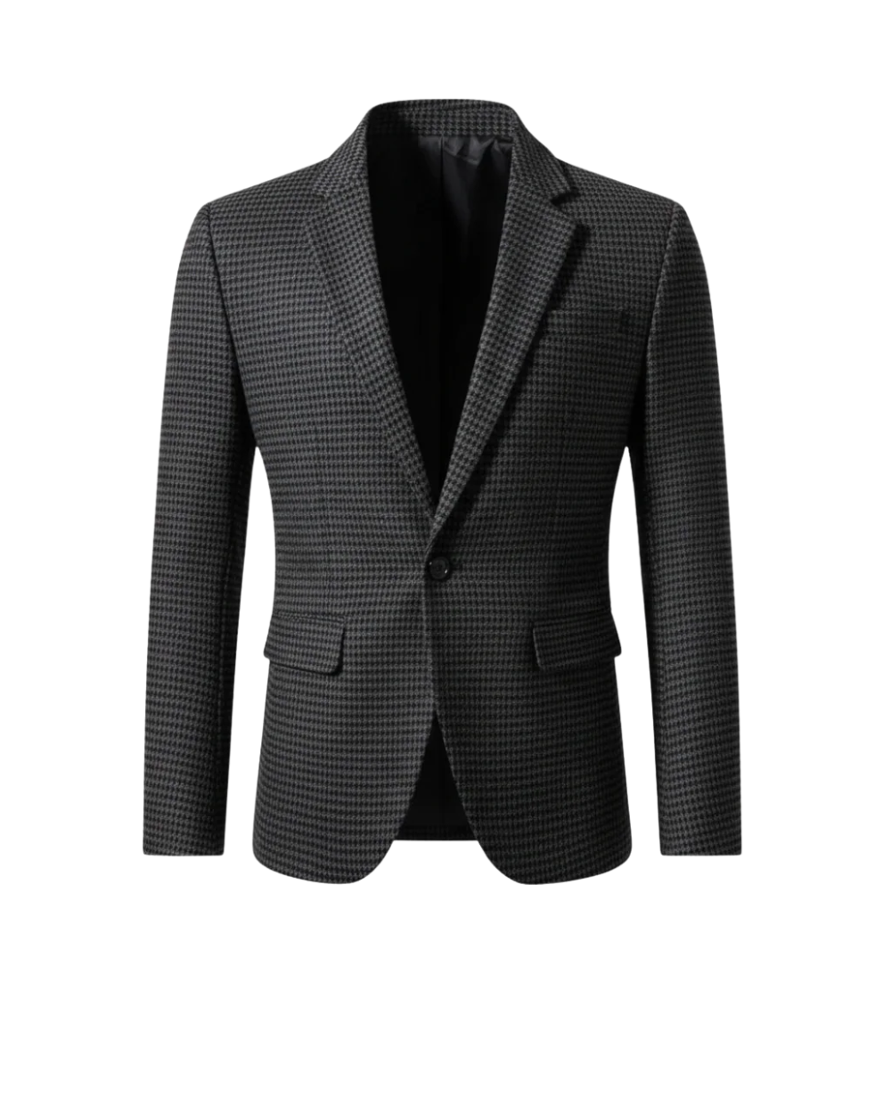 Blazer homme sur mesure Danoir Paris en tissu gris foncé, élégant et ajusté, visible sur l'image.