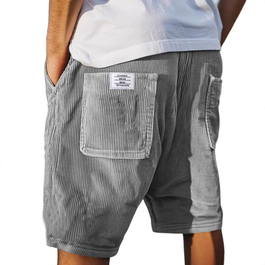 Short velours gris Victor de Danoir Paris, vêtement élégant pour homme, en tissu doux et chic.