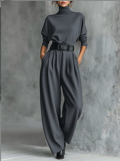 Robe mono grise élégante et décontractée Danoir Paris, vue de face, tissu fluide, style casual chic, taille XS.