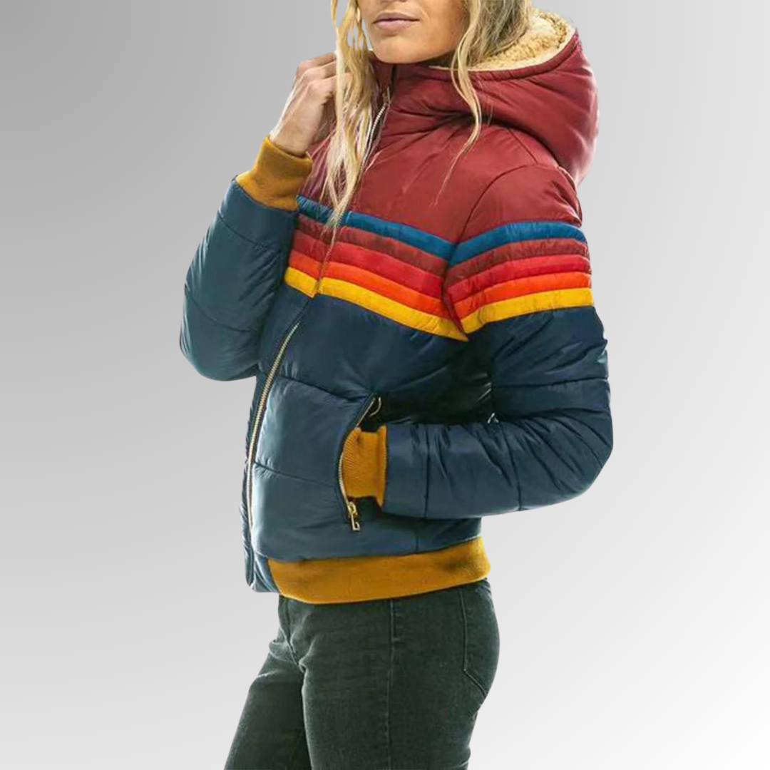 Veste de pluie imperméable Danoir Paris Mia en bleu marine, veste légère pour la protection contre la pluie.