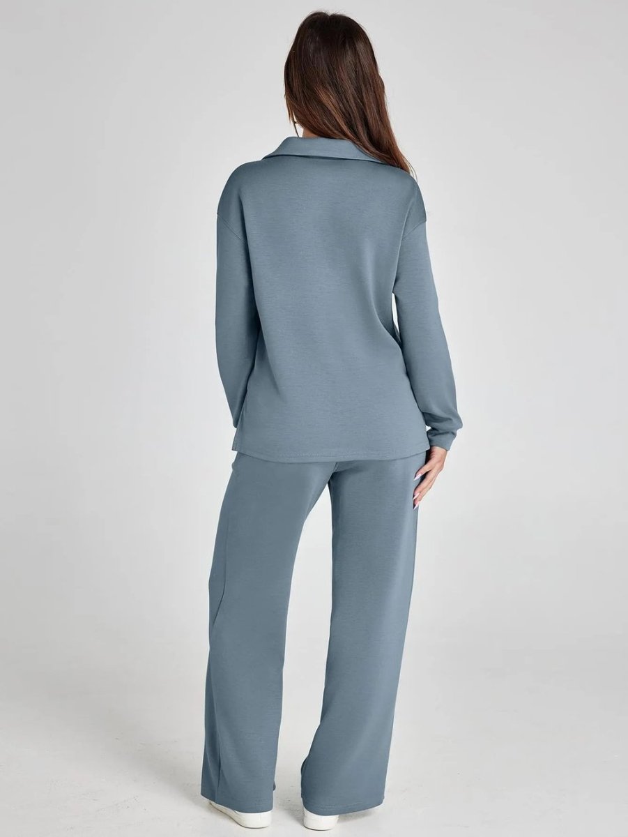 Combinaison de voyage élégante Nina de Danoir Paris en kaki, taille XS, tissu fluide et design sophistiqué pour un look chic.