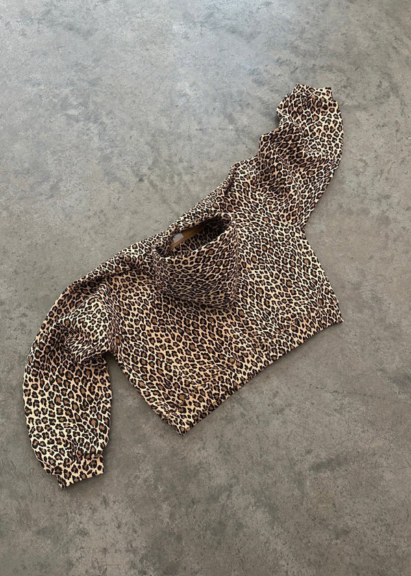 Sweat à capuche léopard chic Noémie de Danoir Paris, coloris XS, tissu doux et tendance, motif léopard élégant.