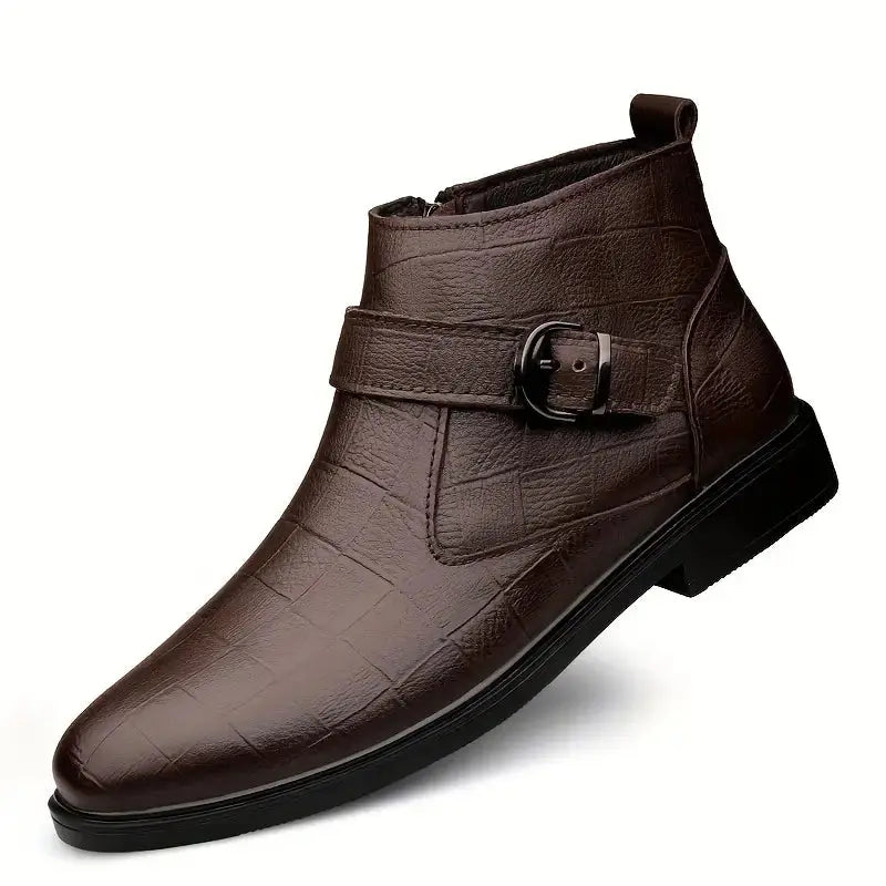 Bottines en cuir marron Jackson de Danoir Paris, pointure 37,5, avec semelle souple et design élégant.