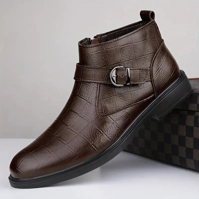Bottines en cuir marron Jackson de Danoir Paris, taille 37,5, avec design élégant et finition de haute qualité.