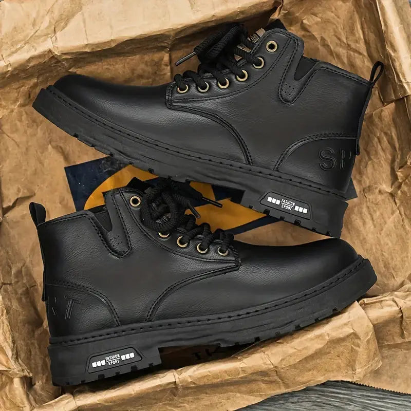 Bottes casual élégantes Ambrose en marron de Danoir Paris, pointure 38, en cuir avec finition soignée.