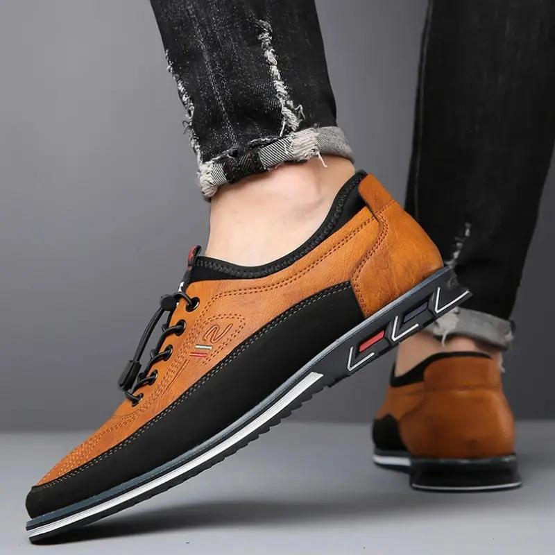 Chaussures Oxford orthopédiques Marcel™ marron pour homme de Danoir Paris, en cuir avec lacets, confort et élégance.