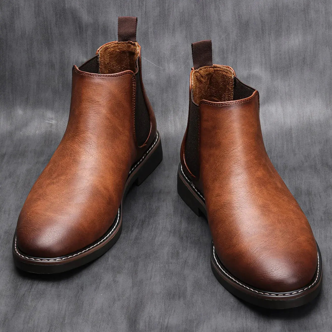 Bottes Chelsea intemporelles Wayne™ de Danoir Paris en cuir marron, style classique et élégant, pointure 40.