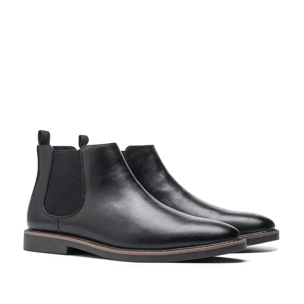 Bottes Chelsea Danoir Paris Wayne™ en marron, style intemporel avec dessus en cuir et semelle en caoutchouc, pointure 40.