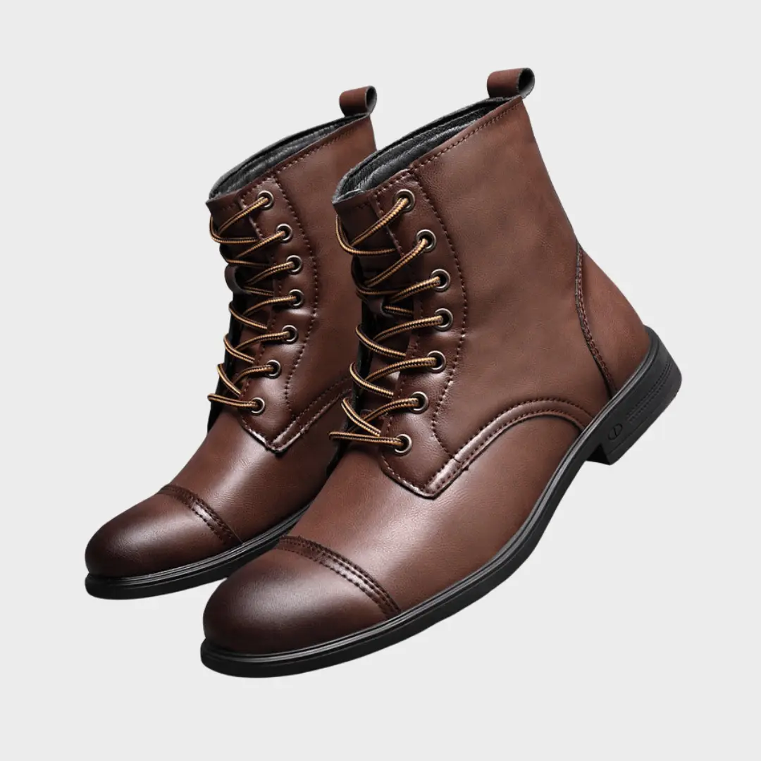 Bottines en similicuir marron châtaigne Morgan par Danoir Paris, taille 38, avec design élégant et confortable.