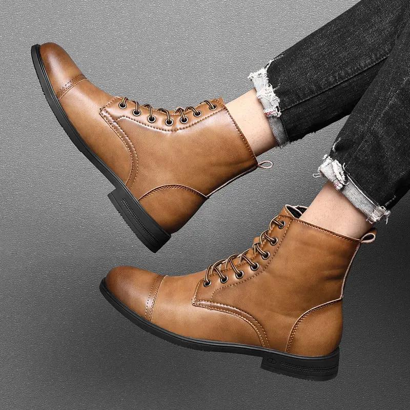 Bottines en similicuir marron châtaigne Morgan de Danoir Paris, taille 38, avec semelle robuste et design élégant.