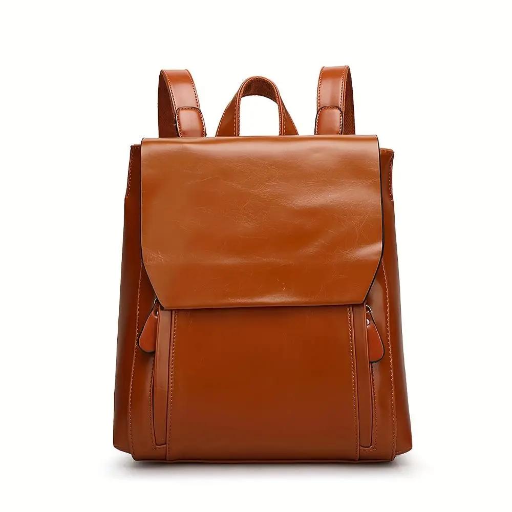 Sac à dos rétro-chic matelassé Elowen de Danoir Paris, en cuir marron avec design élégant et détails sophistiqués.