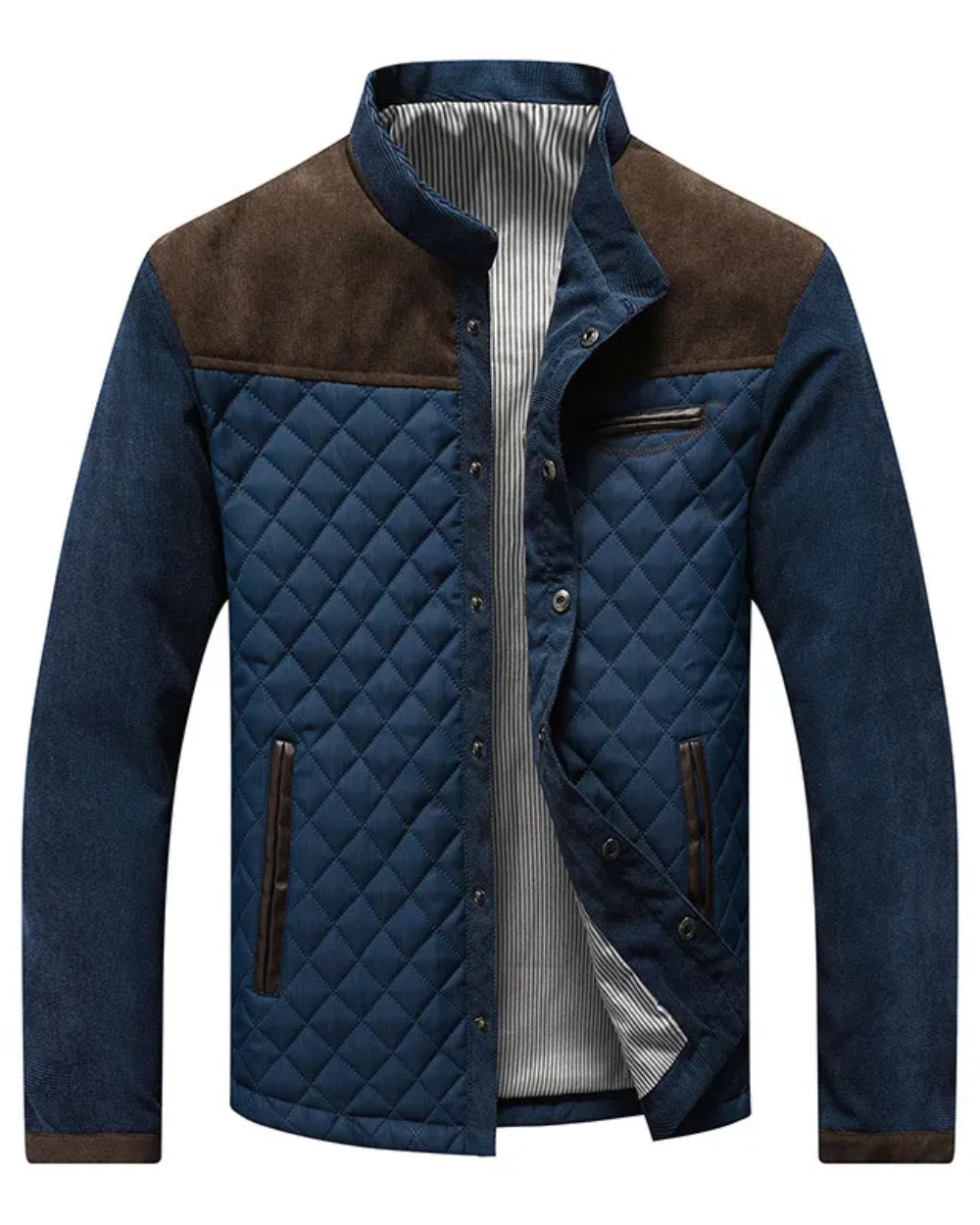 Veste pour homme de luxe Danoir Paris en marron, tissu élégant avec col et boutons sophistiqués.