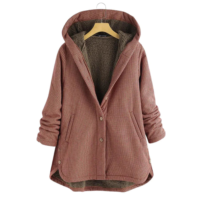 Manteau marron Danoir Paris Sabrina, élégant et confortable, présenté sur un mannequin avec un style sophistiqué.
