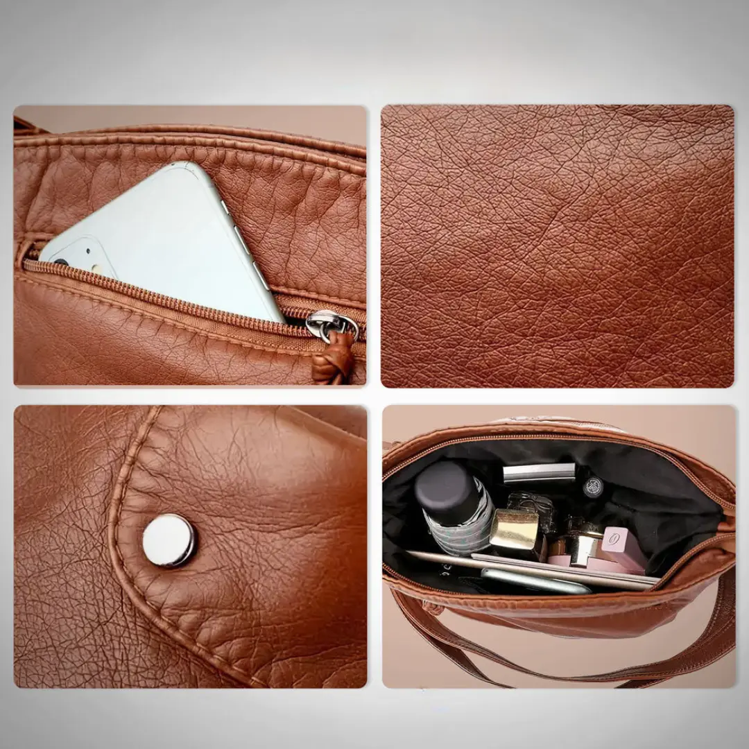 Portefeuille marron Danoir Paris Zoe avec un charmé intemporel, en cuir élégant et détails raffinés.