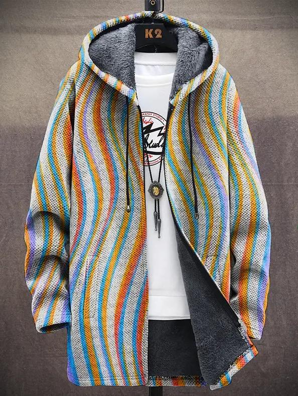 Veste de luxe artistique Danoir Paris Indira avec motifs colorés, tissu élégant et coupe moderne.