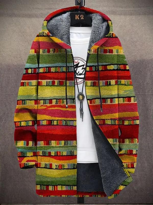 Gilet de luxe Iluka de Danoir Paris, motif multicolore inspiré par l'art, tissu élégant et détails sophistiqués.