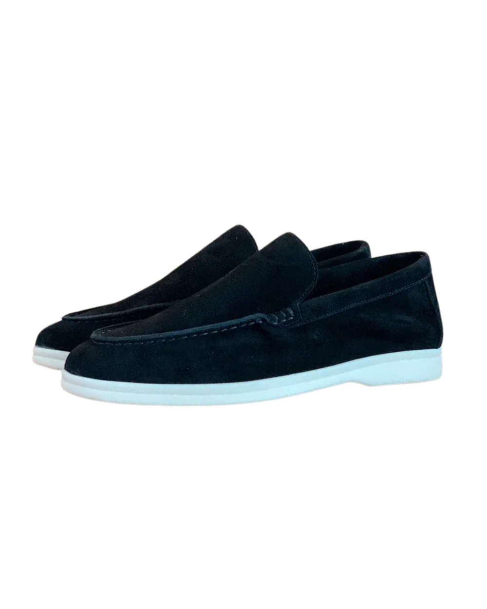Mocassins élégants Danoir Paris en daim noir, pointure 37, chaussures sophistiquées pour homme.