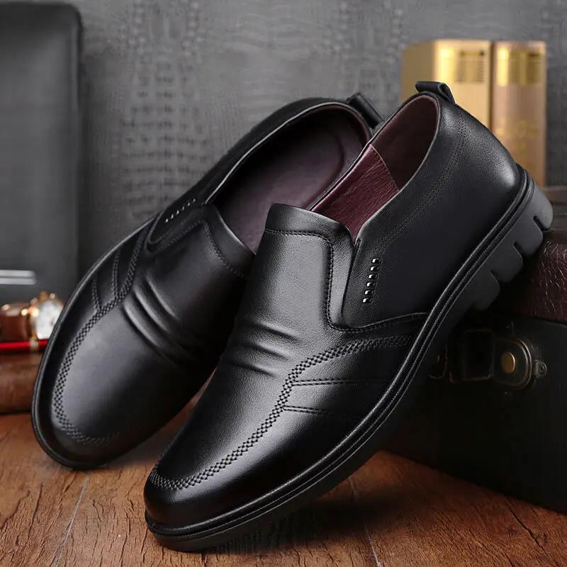 Chaussures de bureau Danoir Paris Mike™ noires en cuir, taille 39, avec semelle élégante et finition soignée.