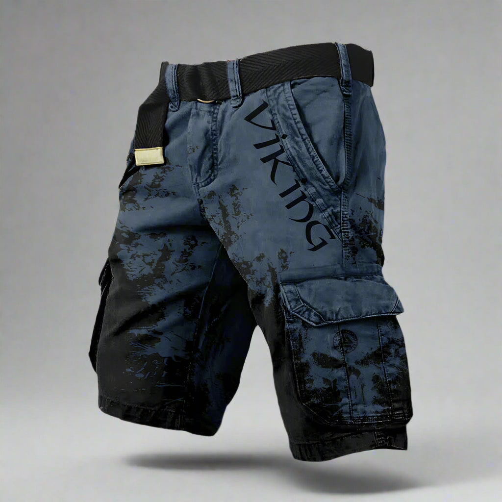 Short cargo Viking confortable de Danoir Paris en noir et blanc, look décontracté et pratique pour le quotidien.