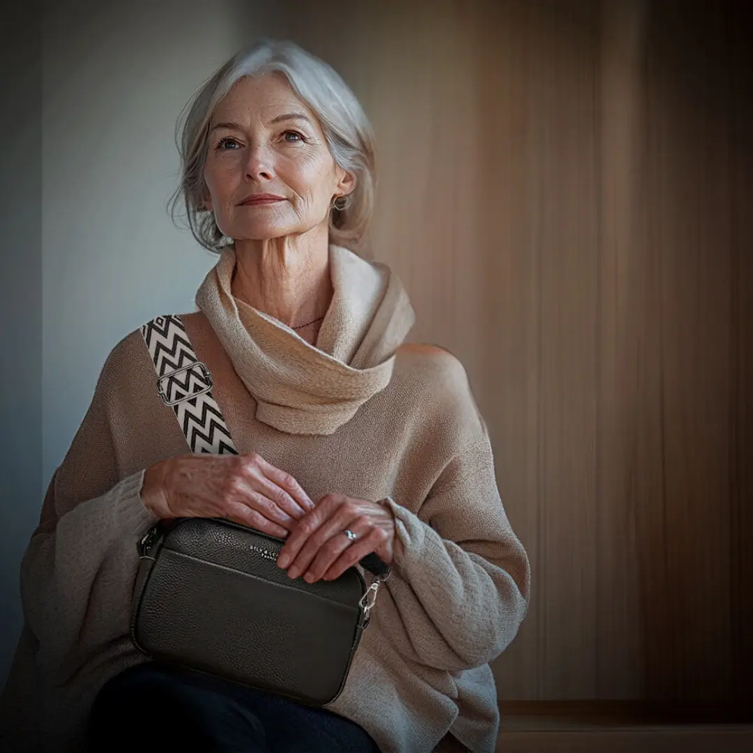 Sac à bandoulière noir pour femmes Mira de Danoir Paris, élégant et tendance, avec détails raffinés visible sur l'image.