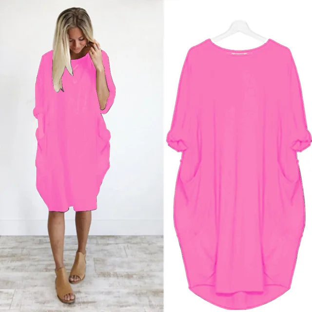 Robe décontractée légère Bianca de Danoir Paris, en tissu fluide noir, avec coupe confortable et style chic décontracté.